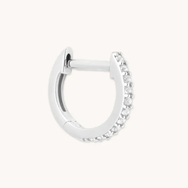 Astrid & Miyu Gem piercing anneau or blanc massif
