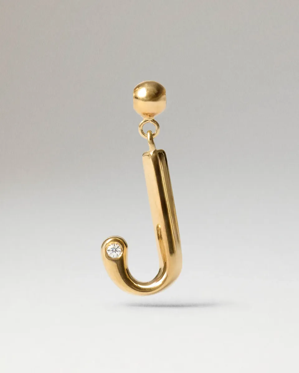 PDPAOLA Initial J charm lettre dorée 18 mm