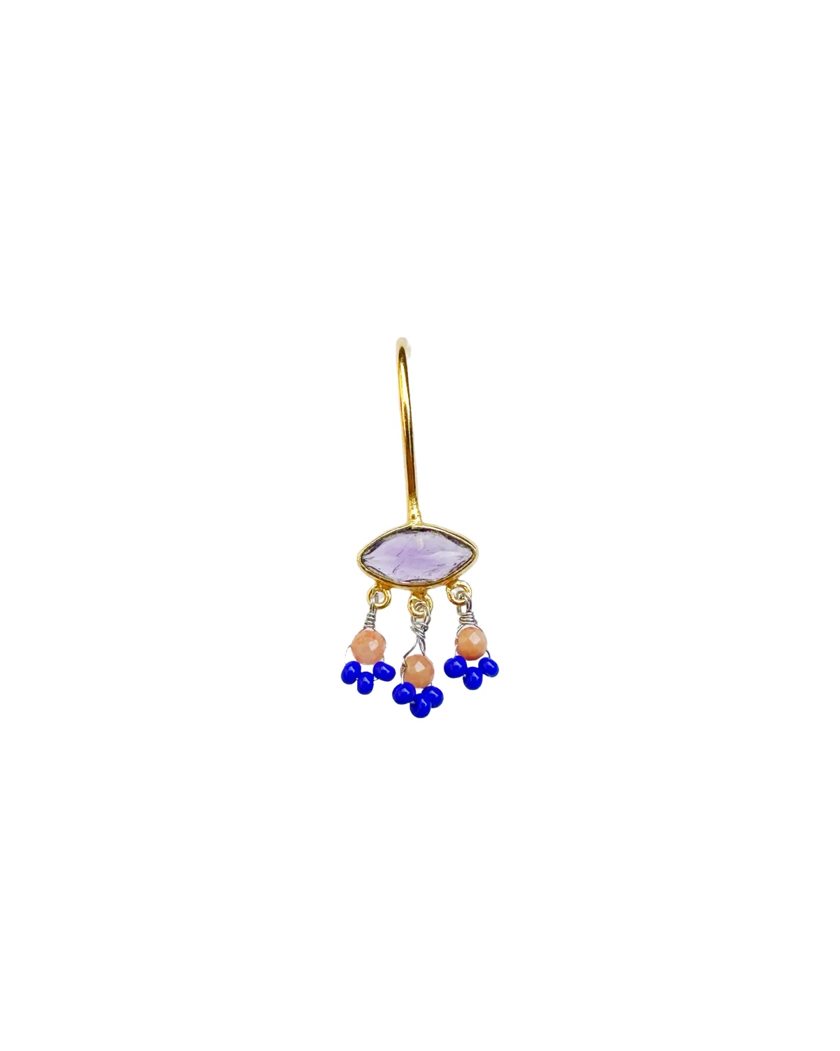 Le Fourbi de Capucine P55 boucles d'oreilles améthyste grenat