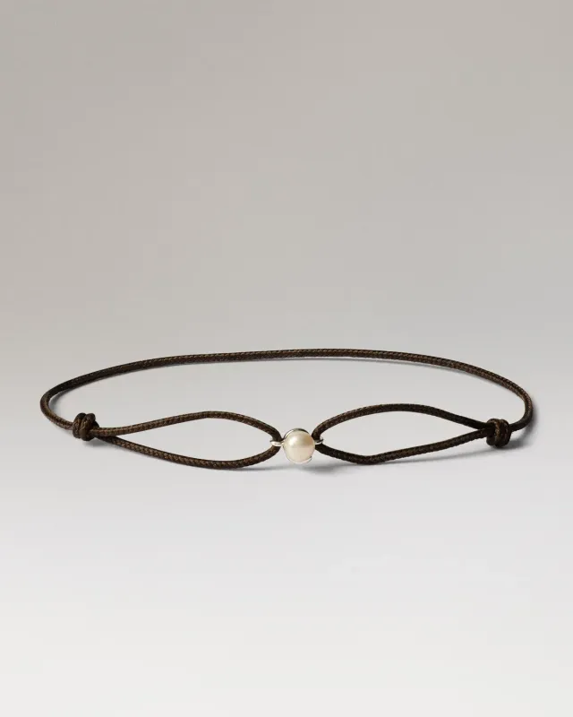 PDPAOLA Orion Cordon bracelet perle blanche
