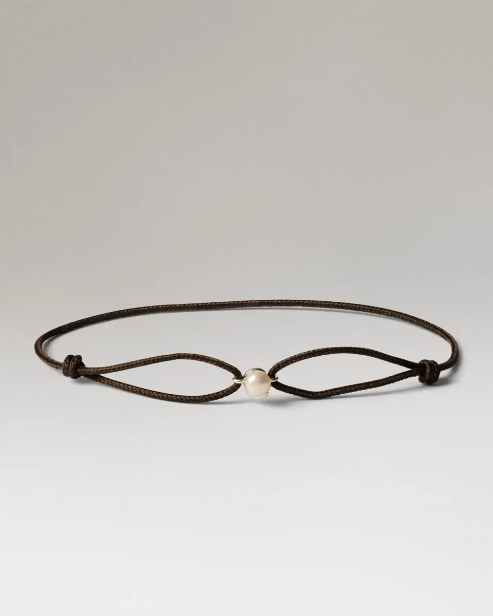 PDPAOLA Orion Cordon bracelet perle blanche