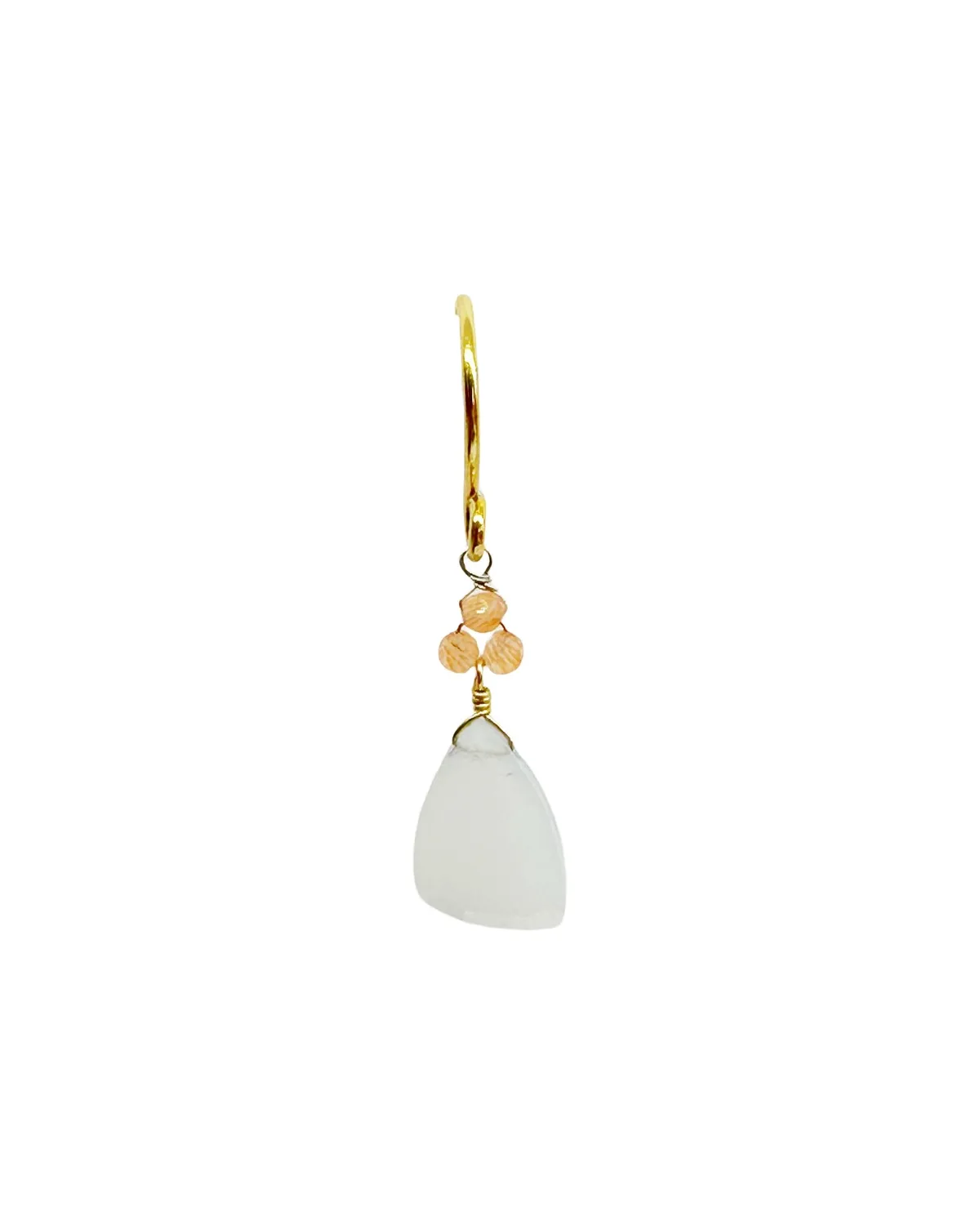 Le Fourbi de Capucine D18 boucles d'oreilles asymétriques opale