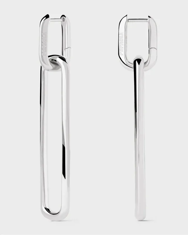 PDPAOLA Rodeo boucles créoles argent 60,5 mm