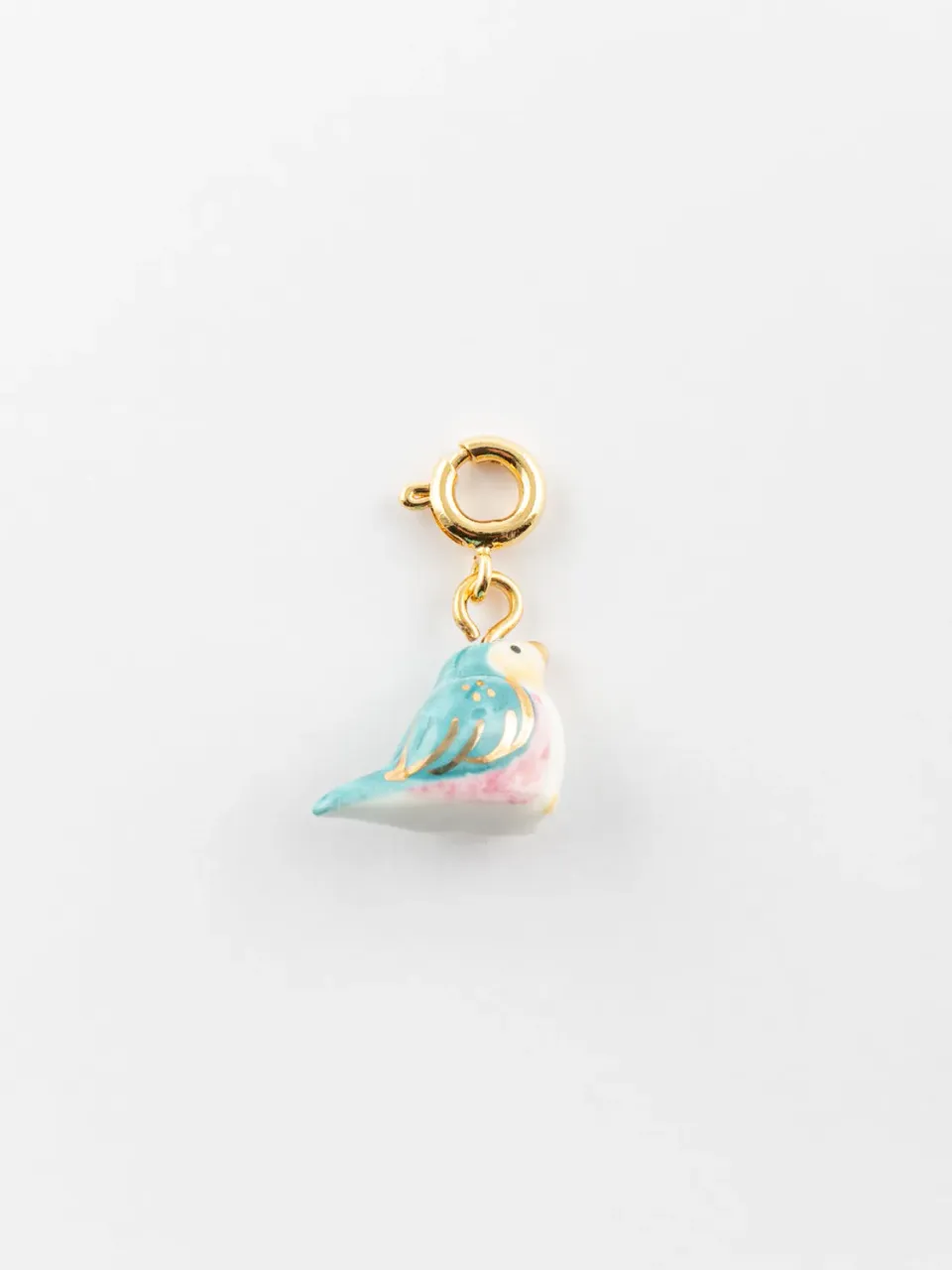 Nach Bijoux oiseau bleu charm's porcelaine 1 cm
