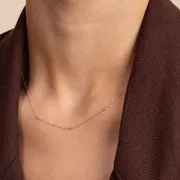 Astrid & Miyu Topaz Charm collier or blanc massif topaze