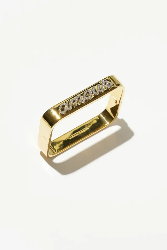 Philippe Ferrandis Amour bracelet jonc coloré doré