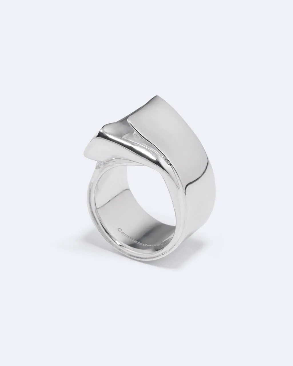 Completedworks Soggy Envelope bague argent recyclé froissé