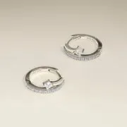Astrid & Miyu Pavé Crystal Illusion créoles argentées cristal