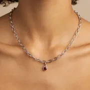 Astrid & Miyu Red Heart Clip Charm breloque argent cœur rouge