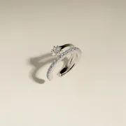 Astrid & Miyu Cosmic Illusion manchette argent cristal