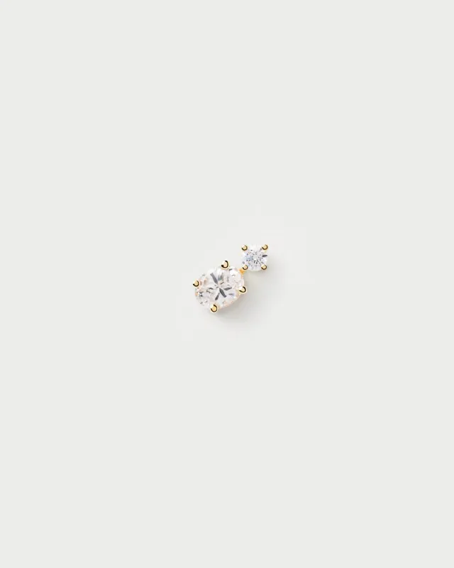 PDPAOLA Nikita Single boucle piercing zirconia dorée