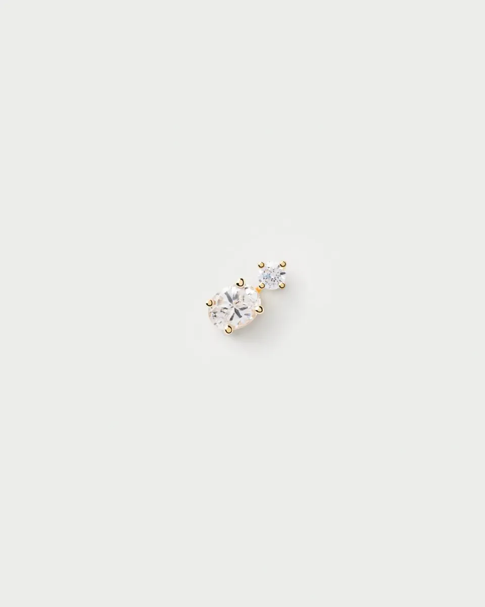 PDPAOLA Nikita Single boucle piercing zirconia dorée