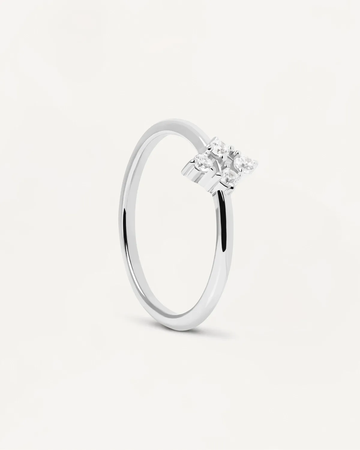 PDPAOLA Arda bague argent zirconia fine