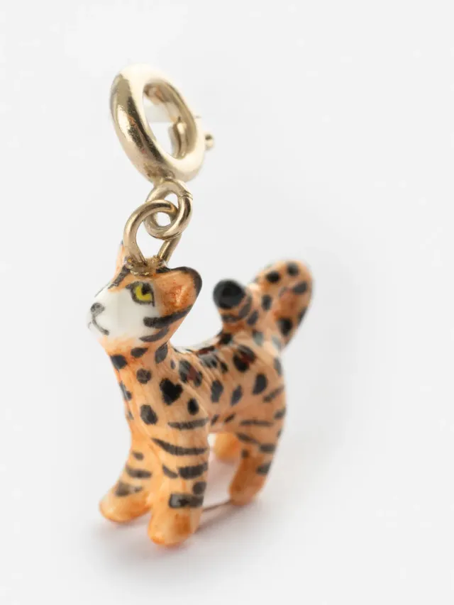 Nach Bijoux Chat Bengal charm porcelaine 2,9 cm