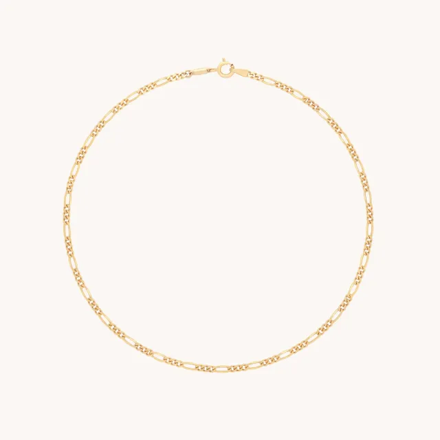 Astrid & Miyu Soho Chain bracelet cheville or massif
