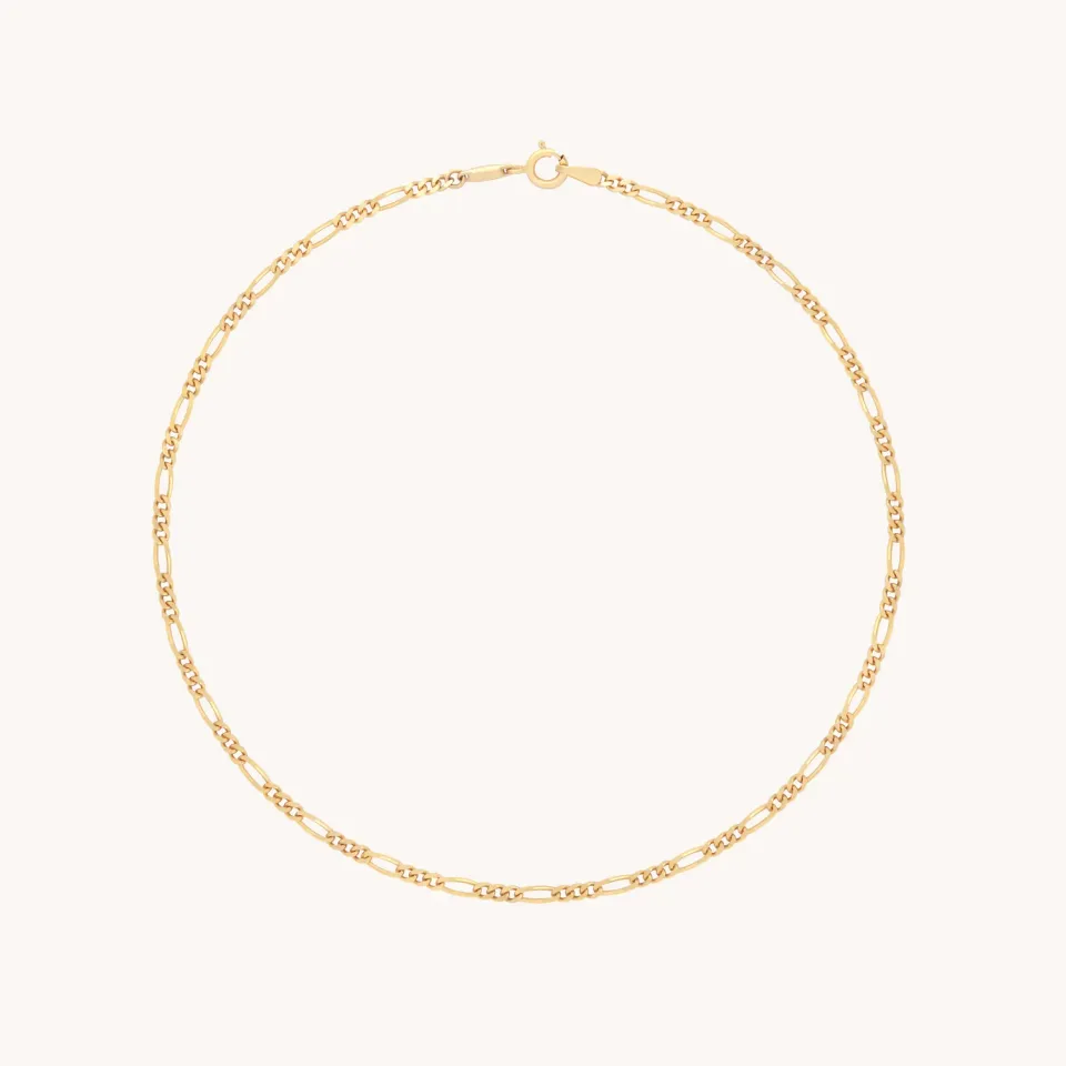 Astrid & Miyu Soho Chain bracelet cheville or massif