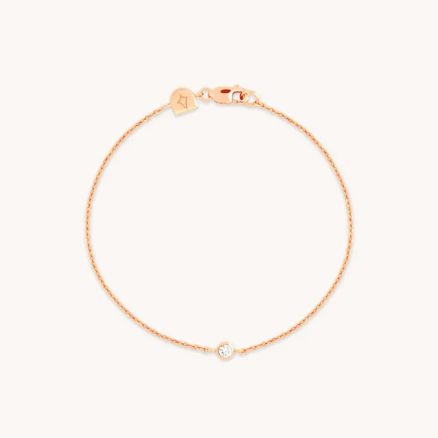 Astrid & Miyu Essential Crystal Charm bracelet or rose breloque