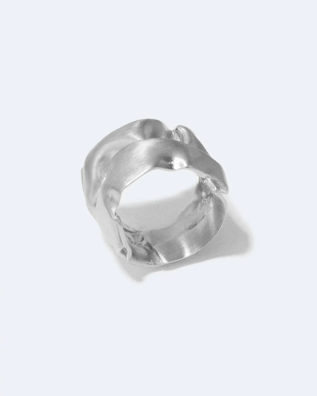 Completedworks Crunched bague argent recyclé taille R