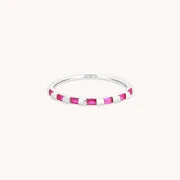 Astrid & Miyu Ridged Band Bague or blanc massif