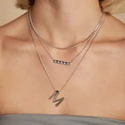 Astrid & Miyu Initial Bold M collier argent lettre M