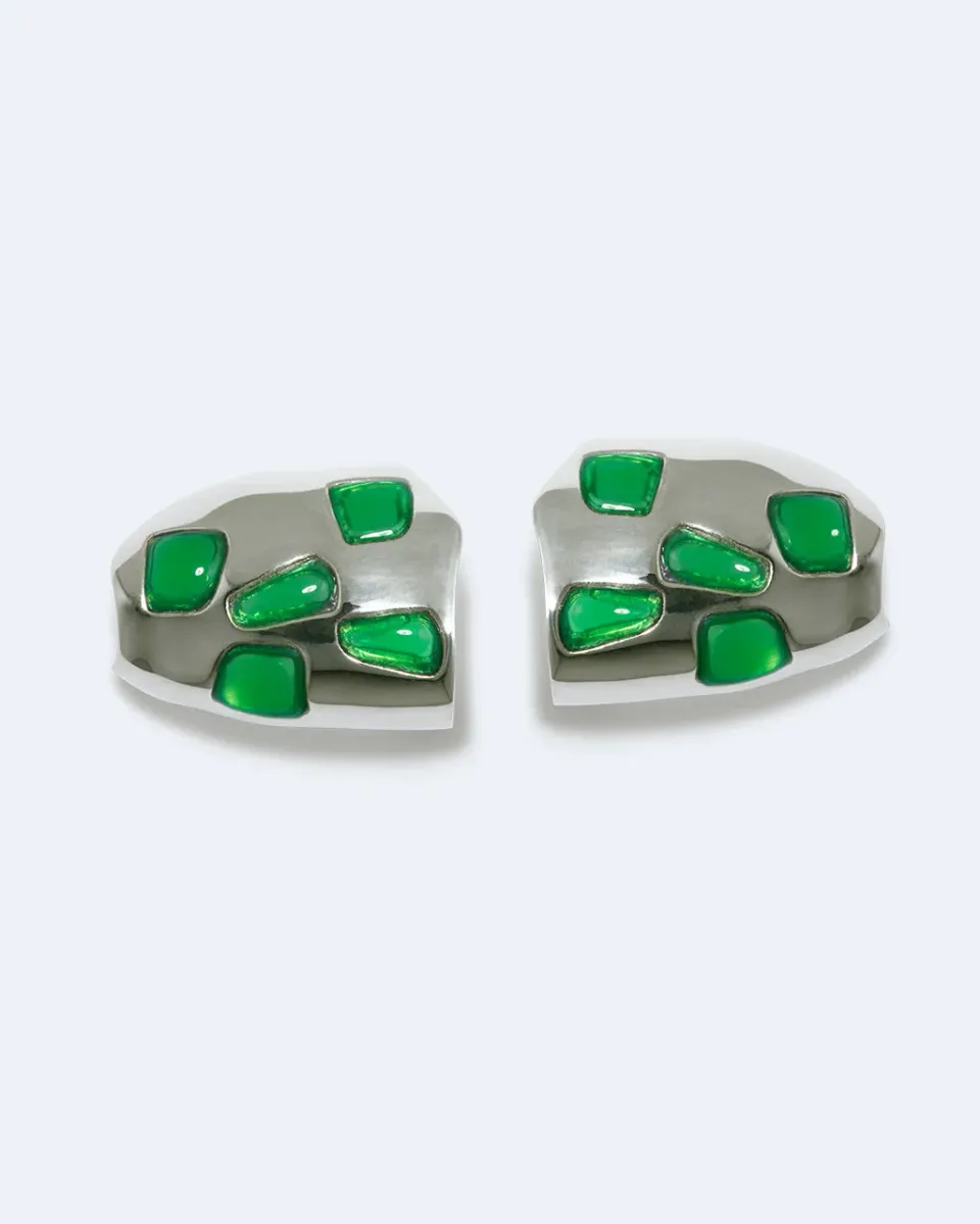 Completedworks Cobblestones boucles résine verte