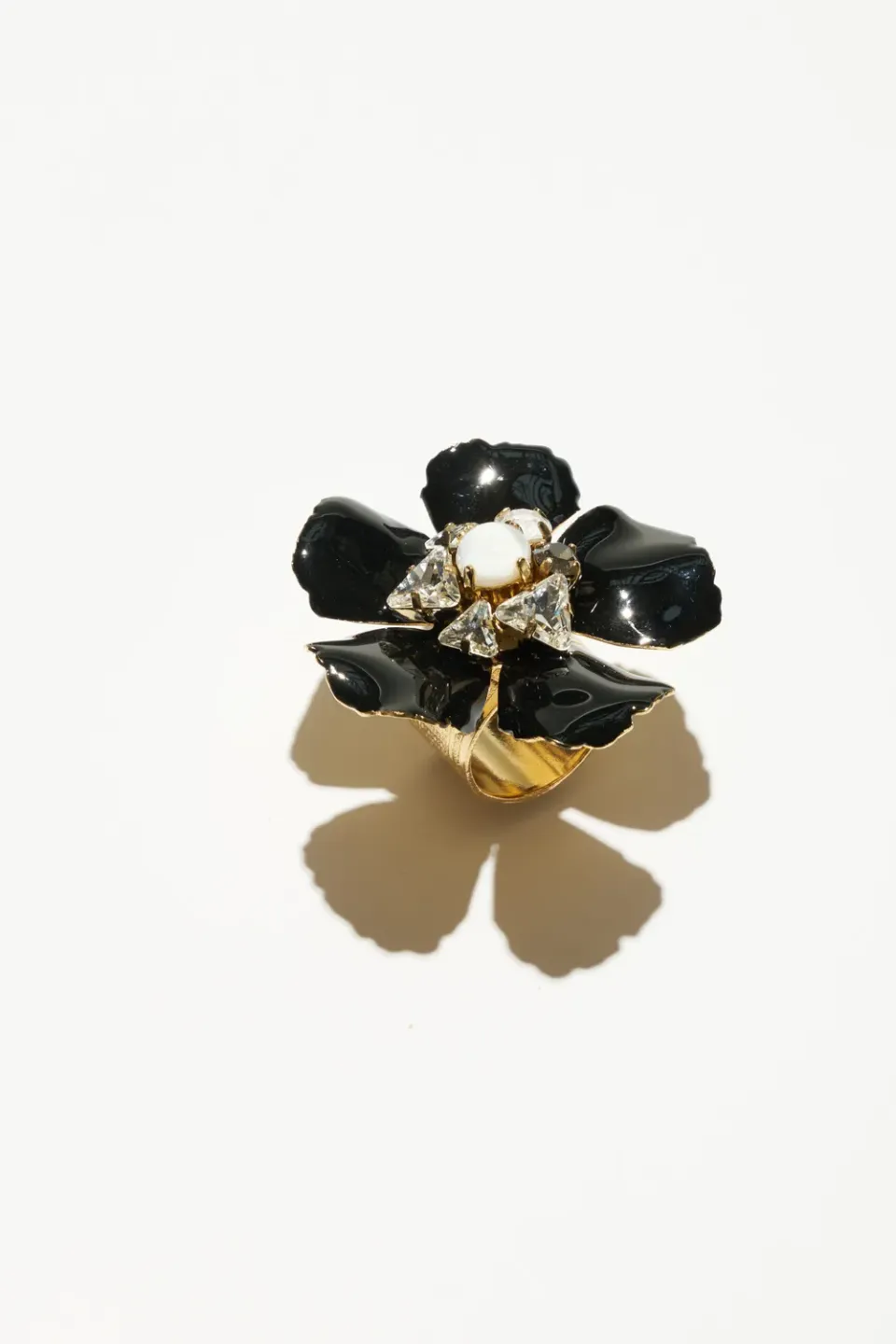 Philippe Ferrandis Black Blossom bague ajustable noire