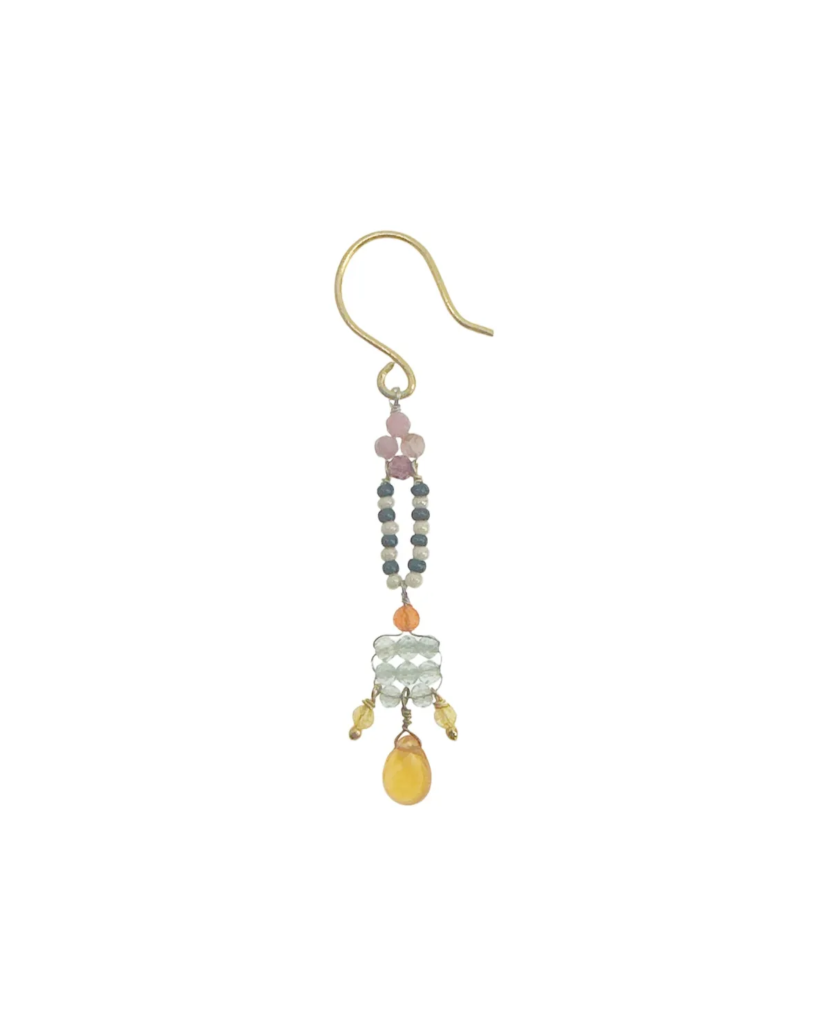 Le Fourbi de Capucine Z19 boucles d'oreilles cornaline 4,9 cm