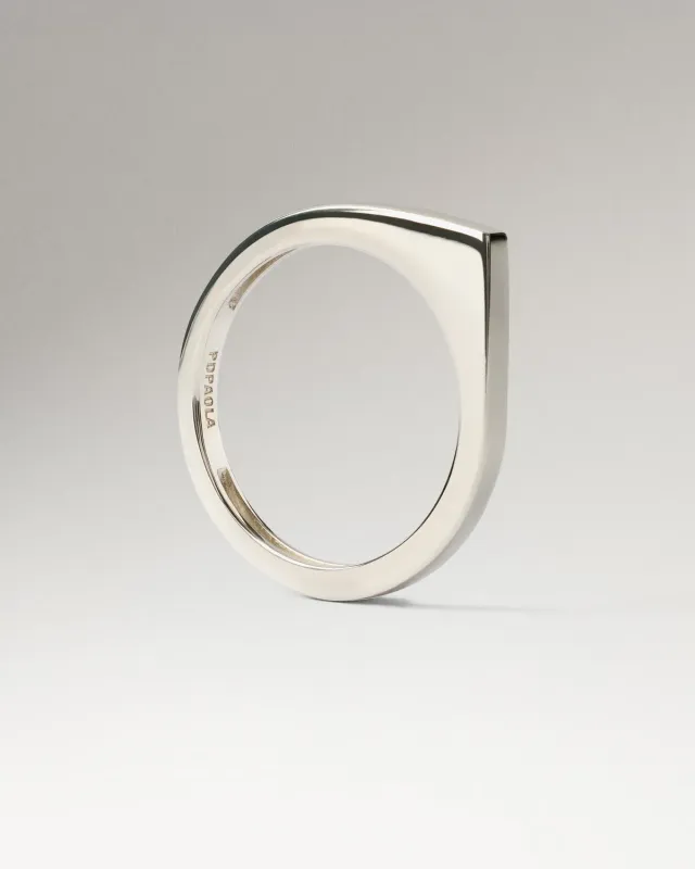 PDPAOLA Oda bague anneau argent fin 1,5 mm
