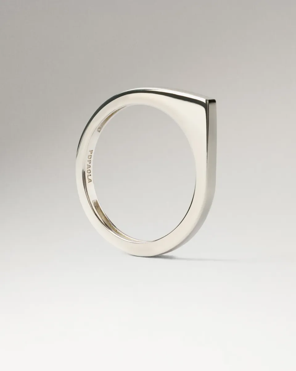 PDPAOLA Oda bague anneau argent fin 1,5 mm