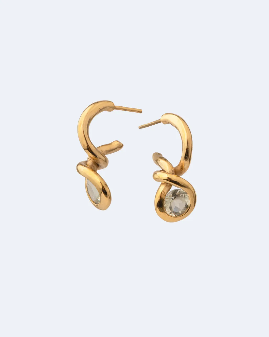 Completedworks The Beekeeper boucles topaze plaqué or