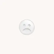 Astrid & Miyu Smiley Click charm or blanc 9k sourire