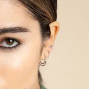 Astrid & Miyu Topaz Chain clous or blanc topaze
