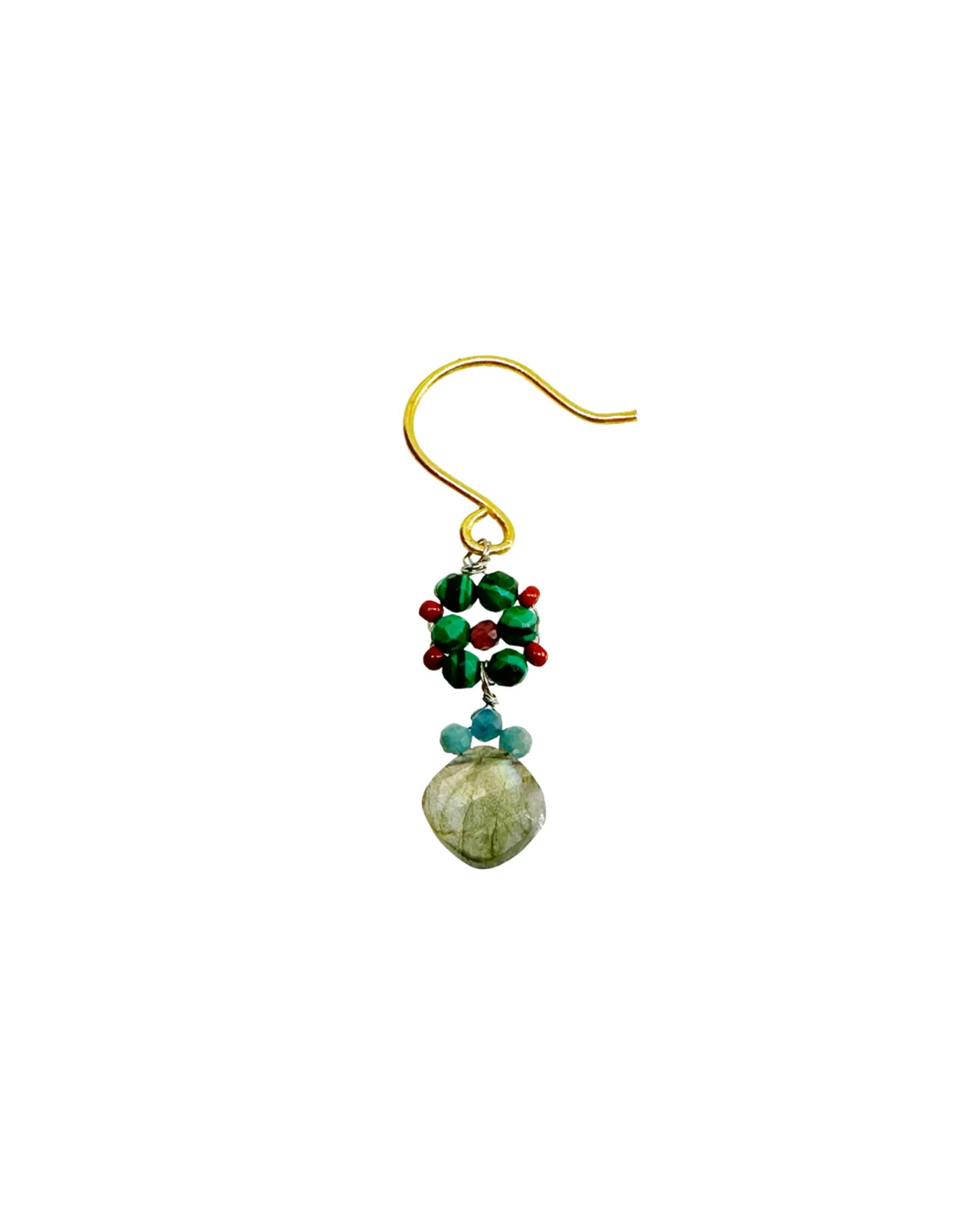 Le Fourbi de Capucine P6 boucles d'oreilles laiton doré améthyste