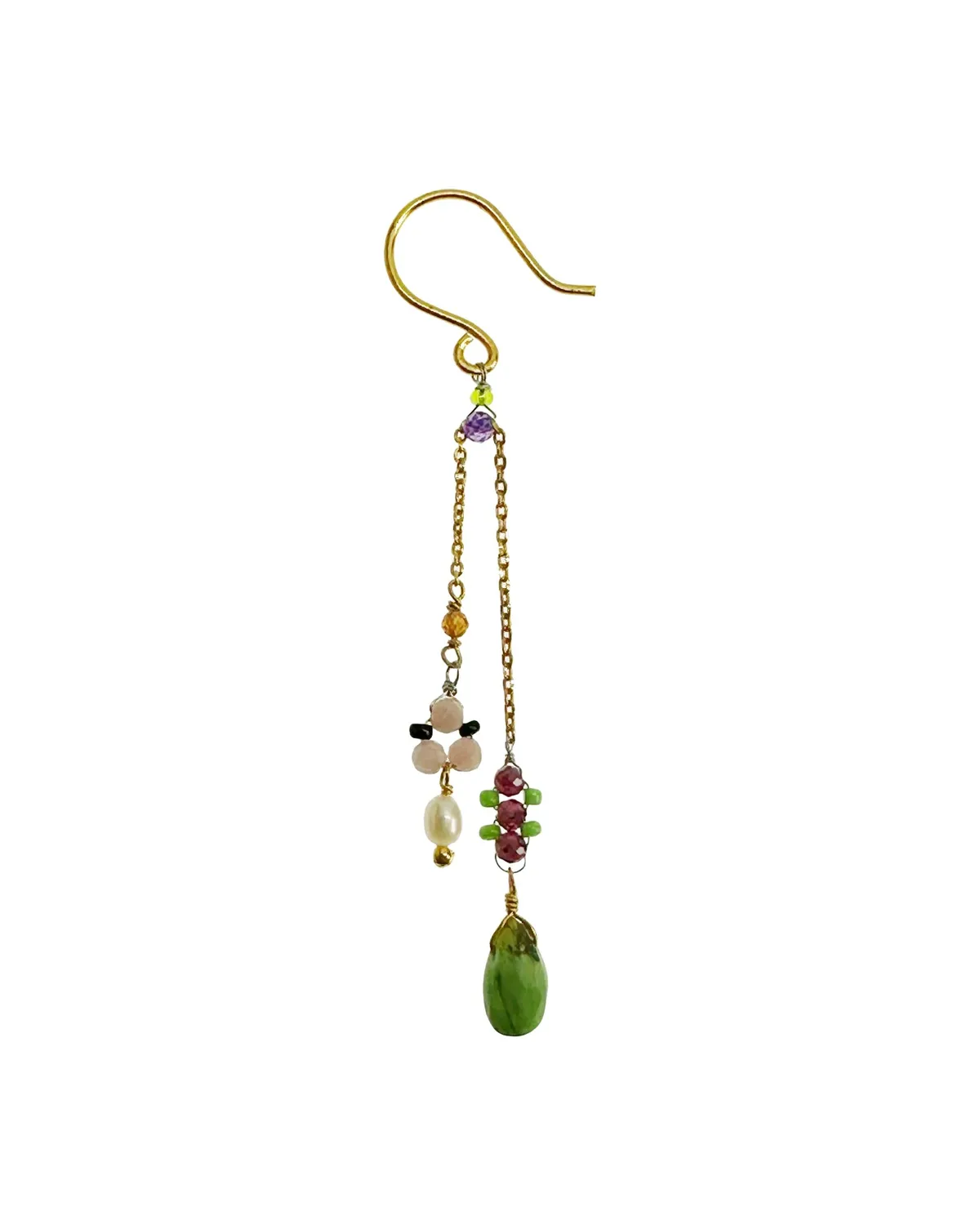 Le Fourbi de Capucine D6 boucles asymétriques amazonite