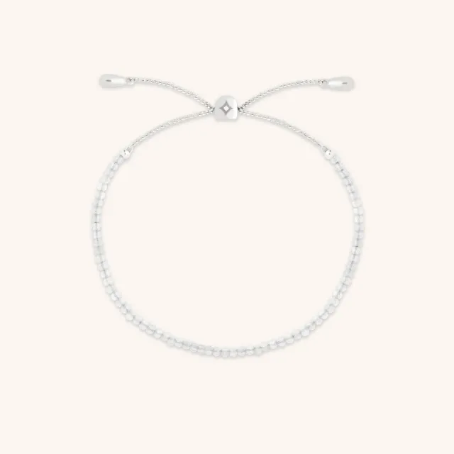 Astrid & Miyu Topaz April bracelet perles or blanc topaze