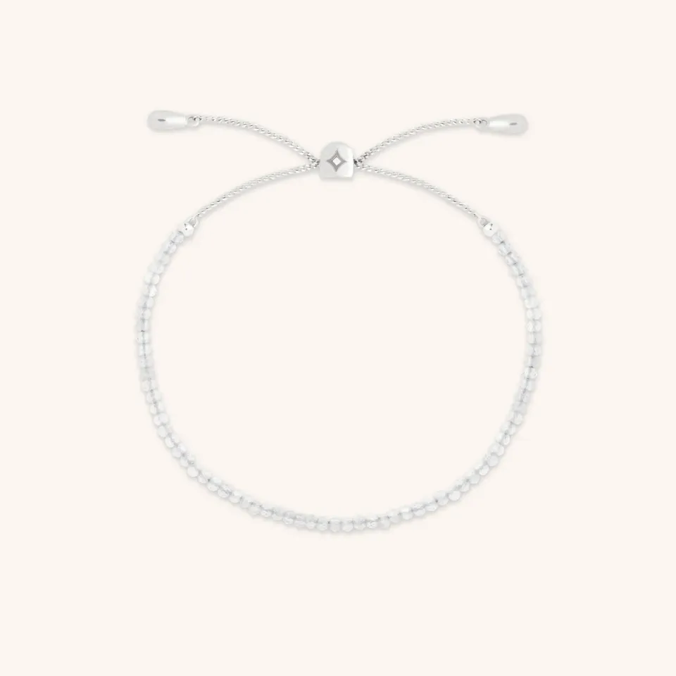 Astrid & Miyu Topaz April bracelet perles or blanc topaze