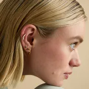 Astrid & Miyu Curved Marquise piercing titane doré