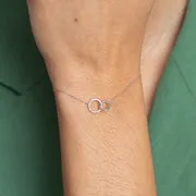 Astrid & Miyu Orbit Topaz bracelet or blanc topaze