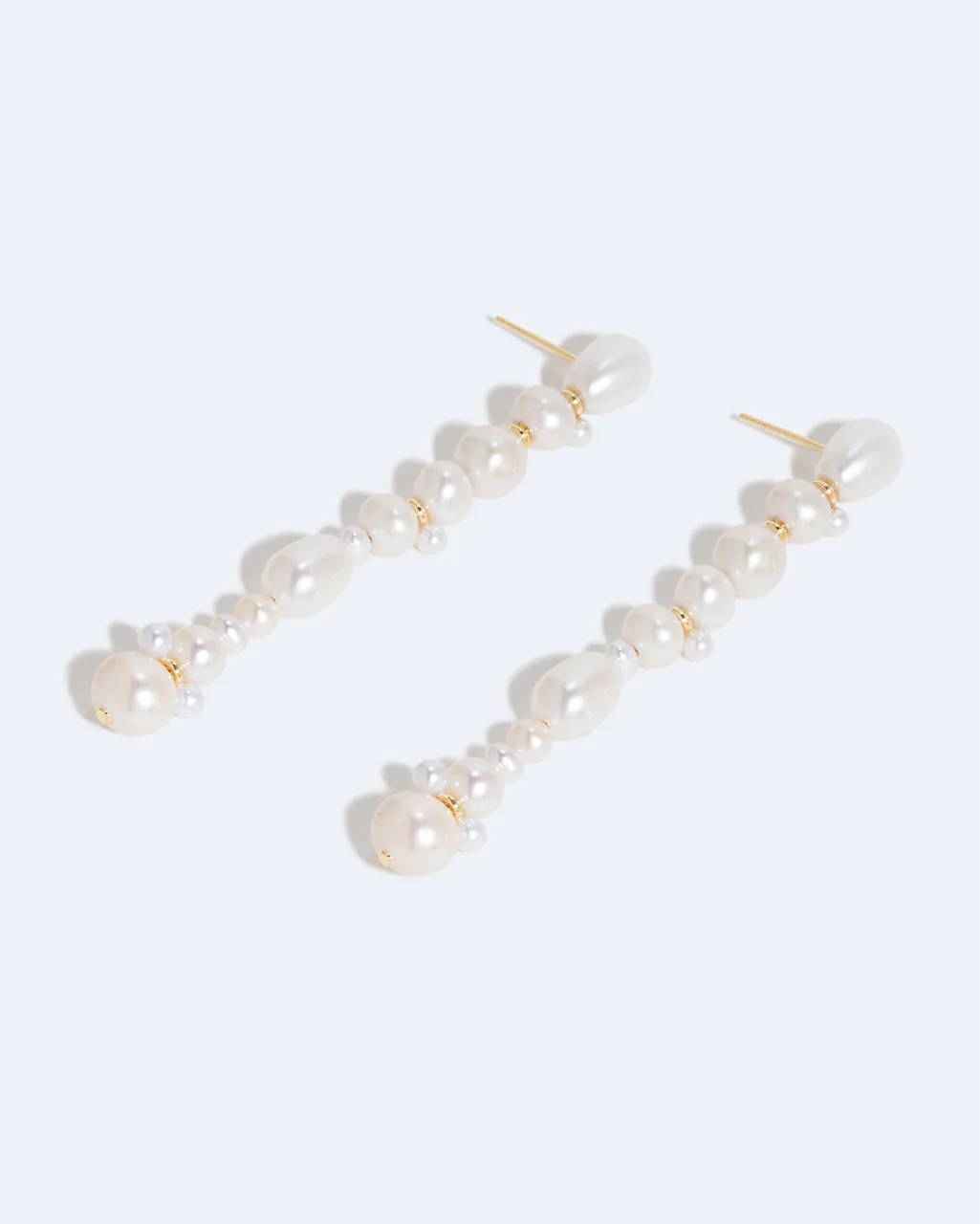Completedworks Glitch boucles d'oreilles perle vermeil recyclé