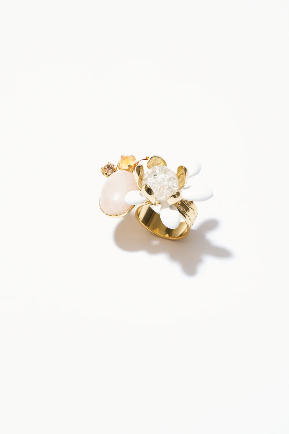 Philippe Ferrandis Bigarade Neroli bague fleur ajustable émail
