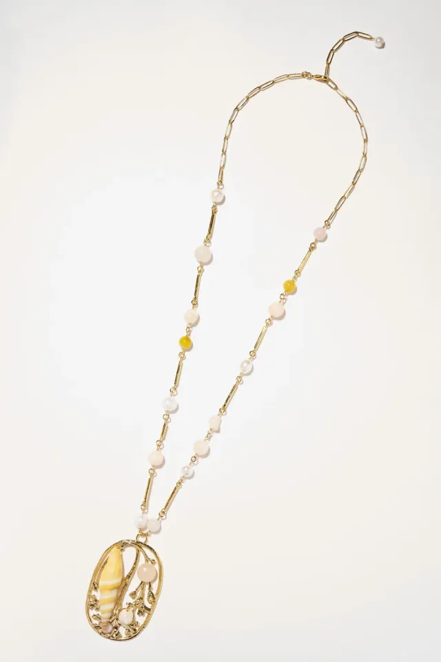 Philippe Ferrandis Corfou sautoir coquillage doré