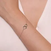 Astrid & Miyu Orbit Crystal Bracelet bracelet argenté cristal