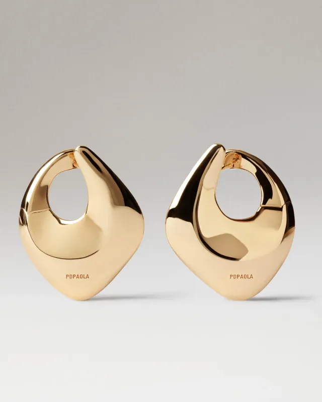 PDPAOLA Fuji boucles d'oreilles plaqué or