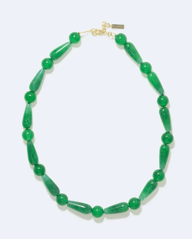 Completedworks Depths of Time collier calcédoine verte vermeil