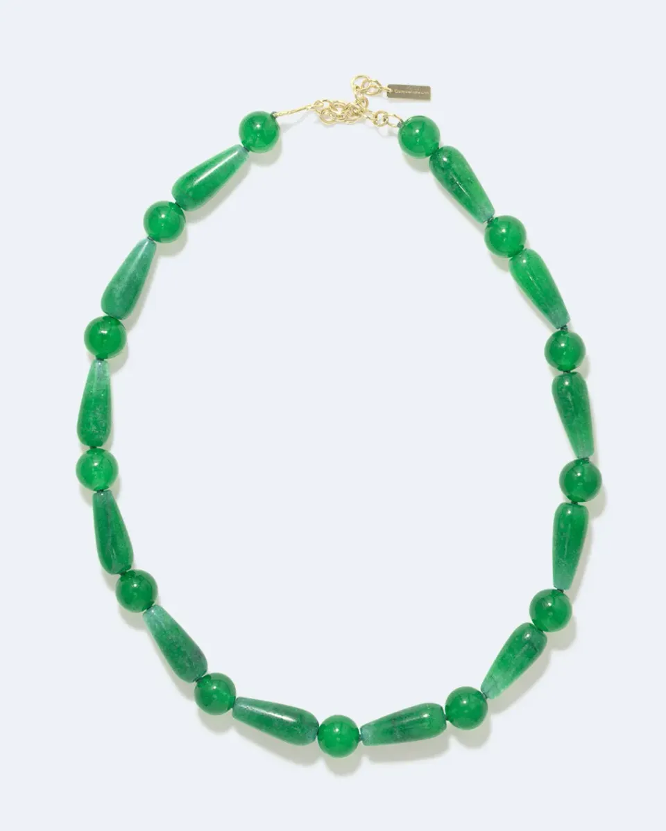 Completedworks Depths of Time collier calcédoine verte vermeil