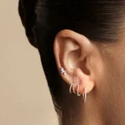 Astrid & Miyu Diamond Marquise Fan piercing or blanc diamant