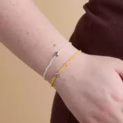 Astrid & Miyu Citrine November Beaded bracelet or blanc