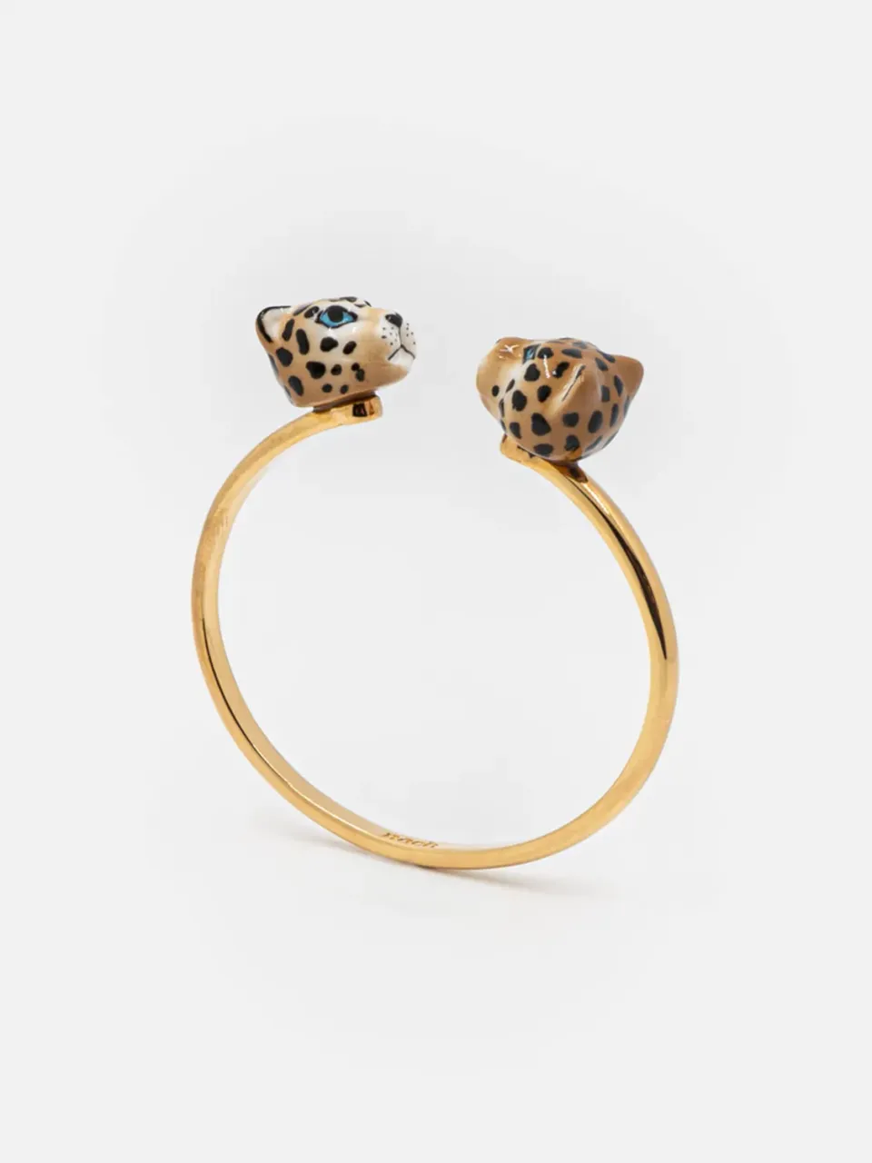 Nach Bijoux FaceToFace léopard bracelet porcelaine doré