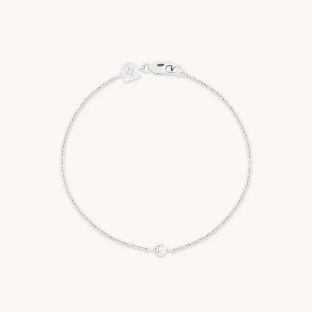 Astrid & Miyu Essential Crystal Charm bracelet argent cristal