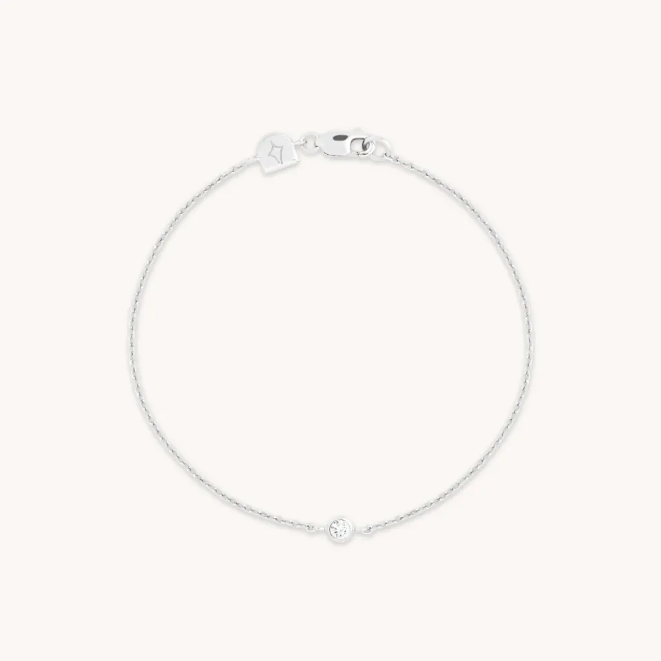 Astrid & Miyu Essential Crystal Charm bracelet argent cristal